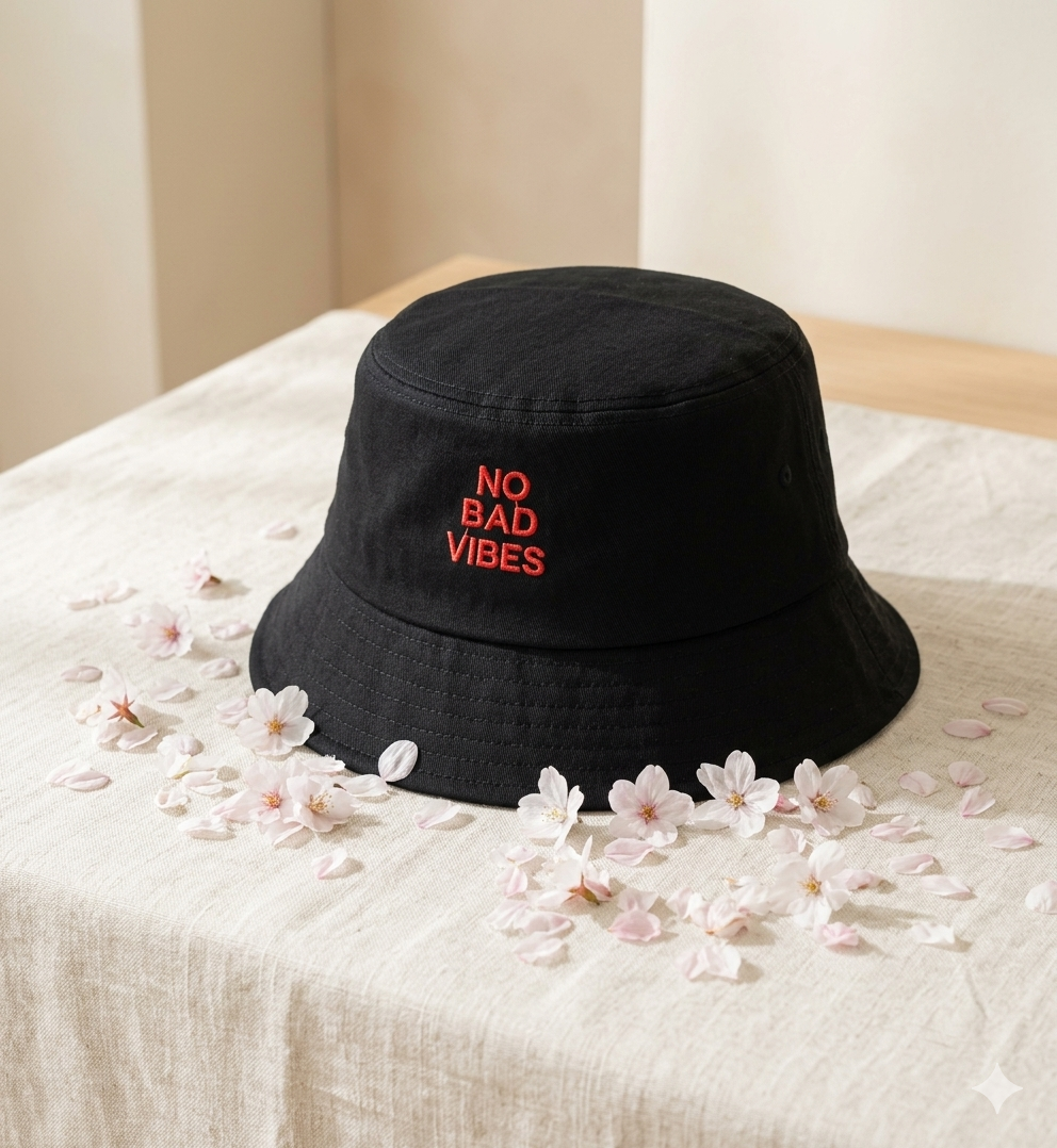 No Bad Vibes Bucket Hat